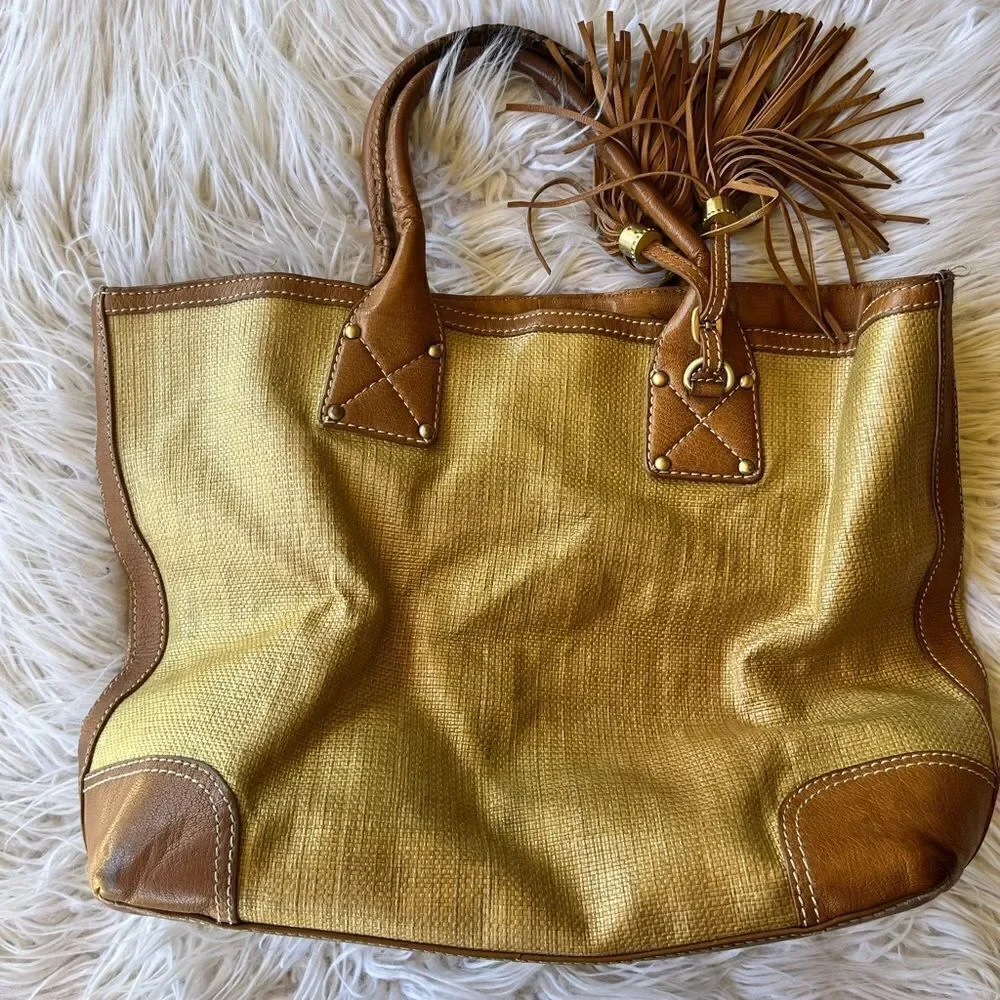 Beige Straw Weave⚜️ Large Handbag Tote⚜️